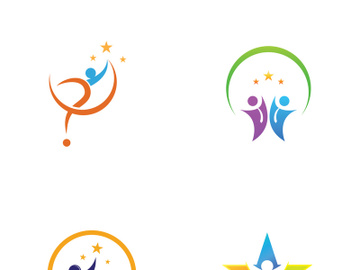 People star logo design to achieve a success or dream. preview picture