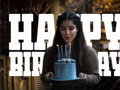 Birthday Varsity - Condensed Slab Serif Font