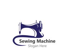 Sewing Machine Logo design concept, Tailor Sewing vector, Fashion Simple Design Template