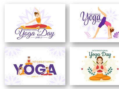 12 International Yoga Day Illustration