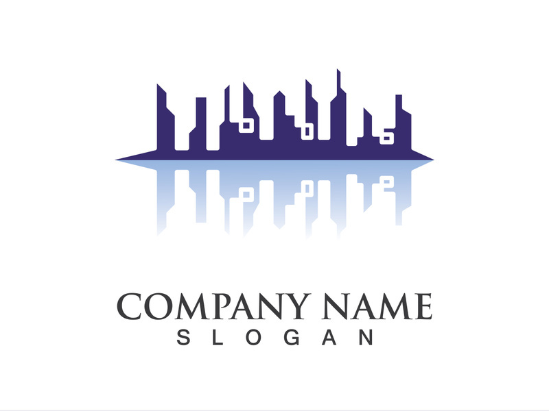 Modern city skyline vector illustration in flat design