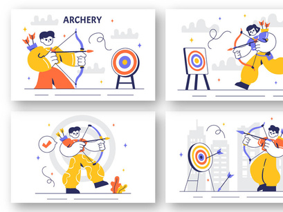10 Archery Sport Illustration