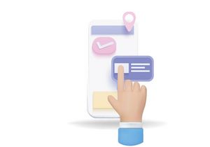 3D Business Vector Icon render with blender style
