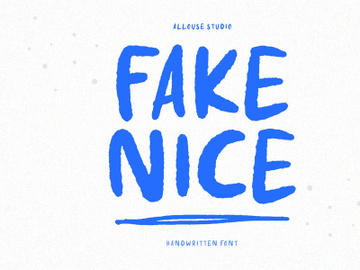 Fake Nice - Handwritten font preview picture