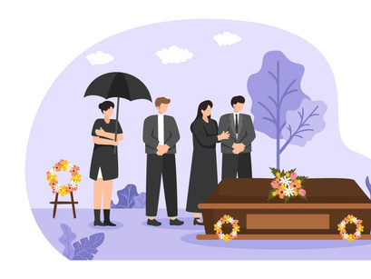 11 Funeral Ceremony Illustration