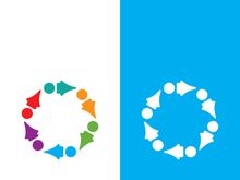 Community, network and social icon design template