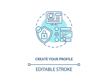 Create your own profile concept icon preview picture