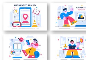 11 Augmented Reality Vector Illustration