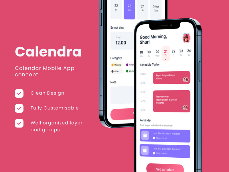 Calendar Mobile App - Calendra
