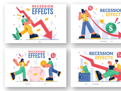 10 Recession Effects Illustration