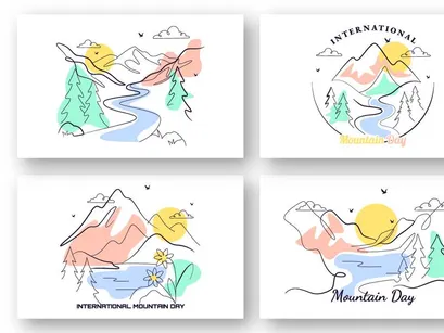7 International Mountain Day Illustration