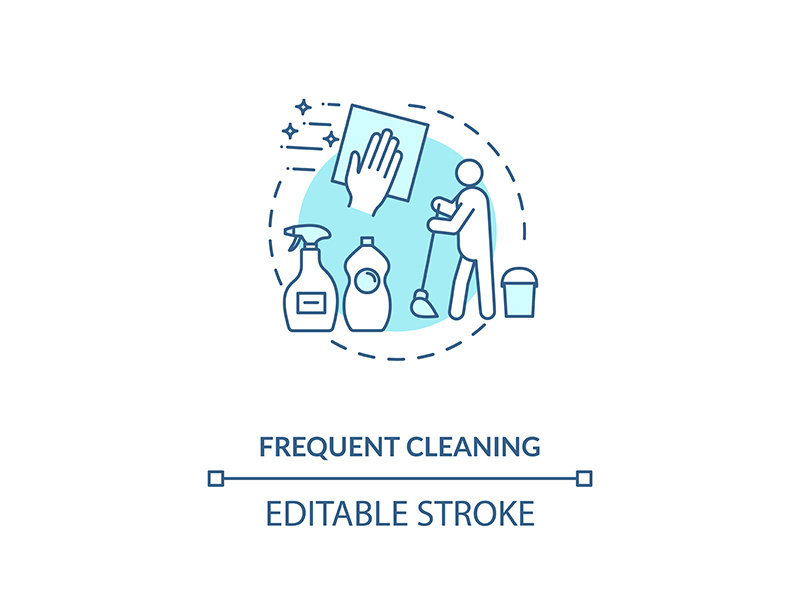 Frequent cleaning concept icon