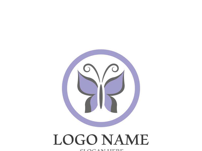 Butterfly logo icon vector design illustration