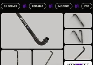 L Shaped Pipe Mockup