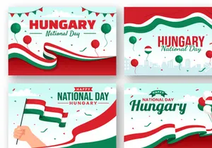 12 Happy Hungary National Day Illustration