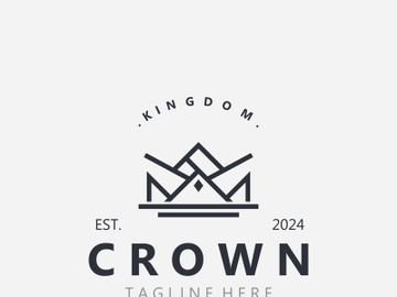 Crown logo simple design template. Vintage Crown Logo Royal King Queen concept symbol icon preview picture