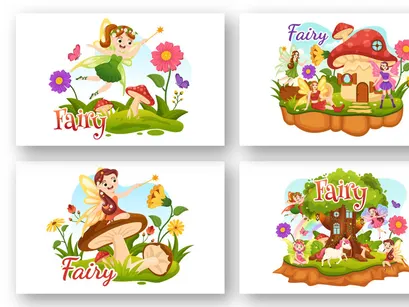 16 Beautiful Flying Fairy Illustration