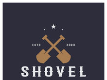 Shovel logo for agriculture, excavation,building, mining foundation. gardening vector set design with leaves