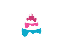 cake ilustration logo vector template food