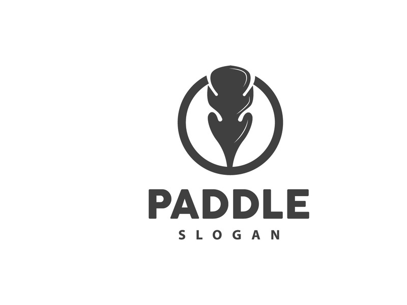 Paddle Logo, Boat Paddle Vector, Crossed Paddle Icon, Illustration Symbol Simple Design