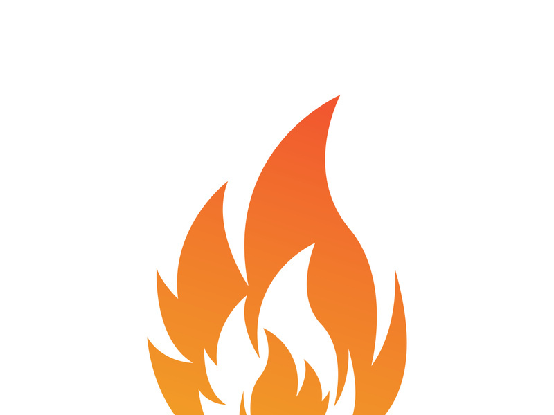 Fire logo design illustration and fire symbol icon vector