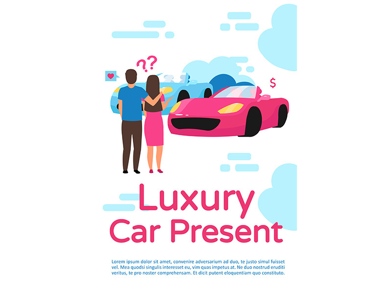 Luxury car present poster template layout