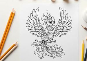 Mystical owl with wings spread vector illustration