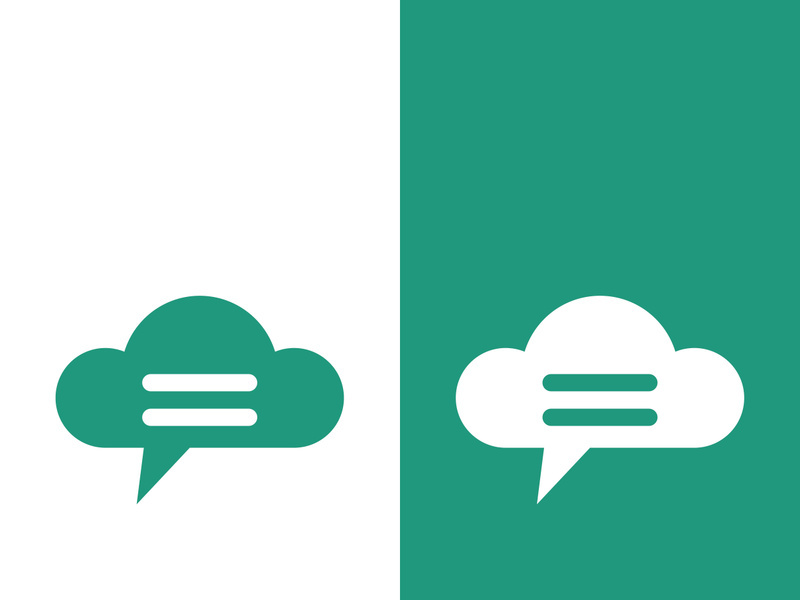 Speech bubble icon logo template vector illustration