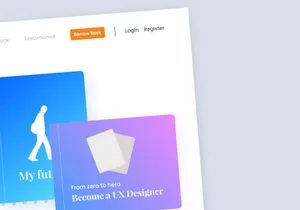 Hero Section to Find UI/UX Design books