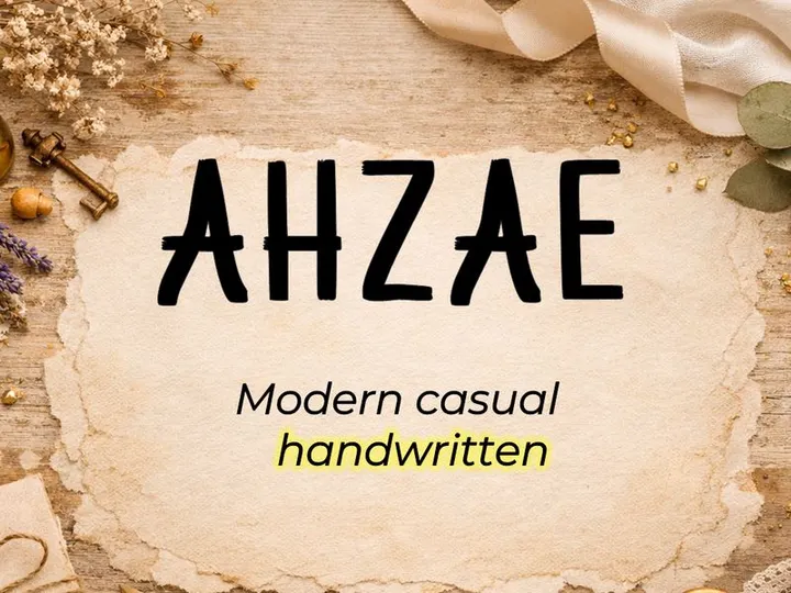 AHZAE – Modern Casual Handwritten Font - (TTF)