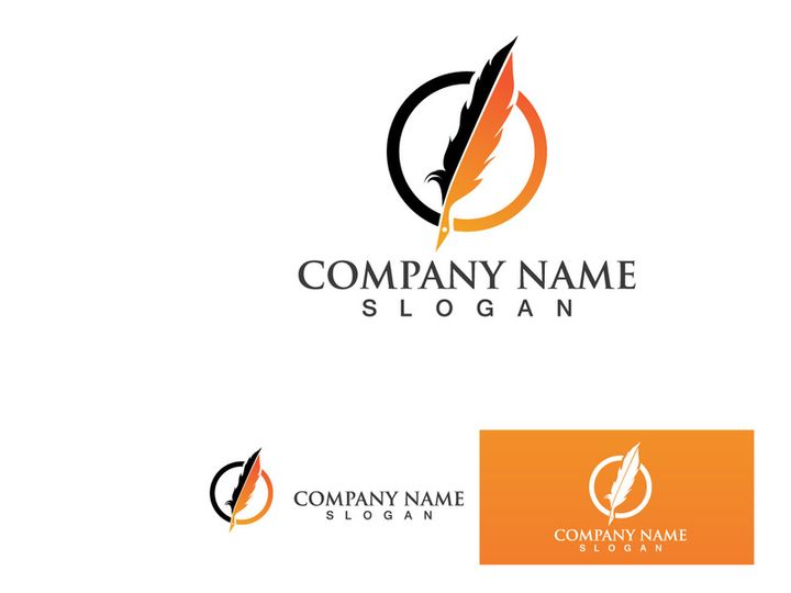Feather pen sign Business logo vector icon