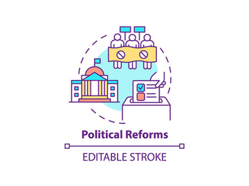 Political reforms concept icon preview picture