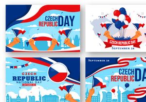 13 Czech Republic National Day Illustration
