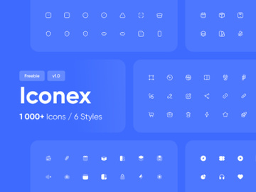 Iconex: 1000+ free icons for Figma preview picture