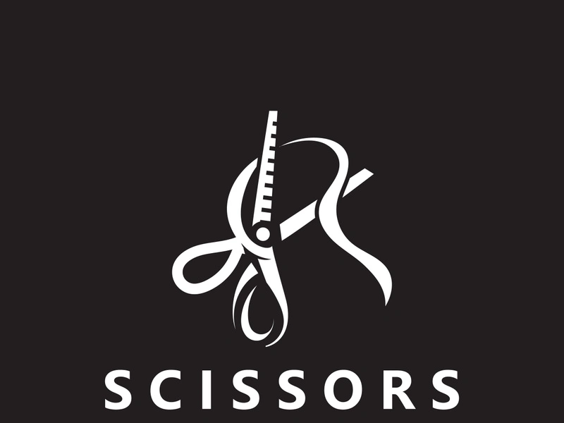Scissors Logo Design Icon Template. Modern simple design. barbers tools and barbershop. Vector Illustration
