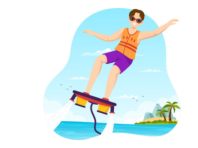 11 Flyboard Sport Illustration