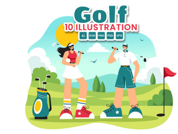 10 Golf Sport Illustration preview picture