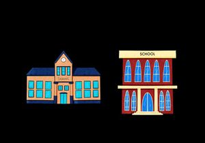 School Building Illustration