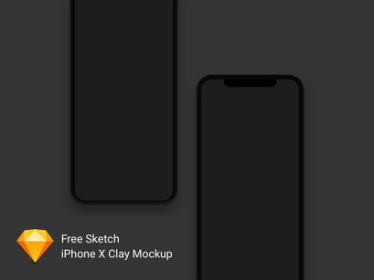 iPhone X Clay Mockup Freebie