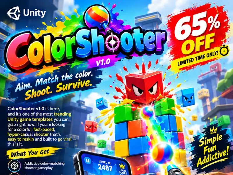 ColorShooter v1.0 — Most Trending Unity Games Sale — 65% OFF!