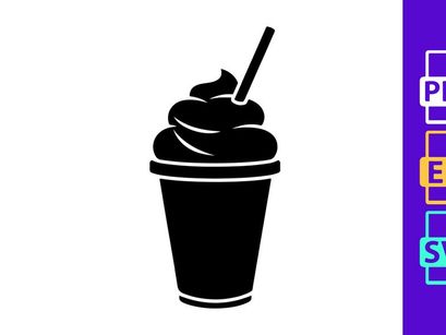 Whipped Cream Drink Silhouette