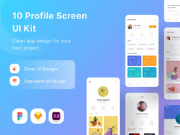 10 Profiles Screen UI Kit preview picture