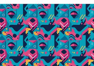 Geometric Retro Pop Art Pattern trendy