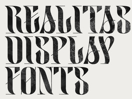 Realitas Free Display Font preview picture