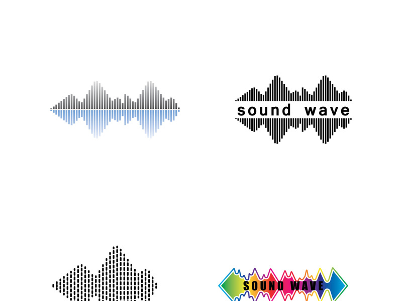 Sound waves vector illustration design template