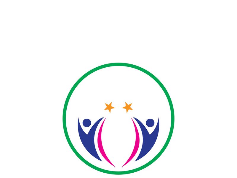 People star logo design to achieve a success or dream.