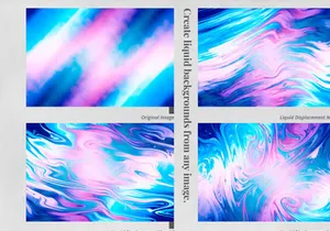 Free Liquid Displacement Maps