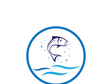 Ocean water wave wave logo design.