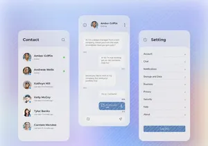 UI Kit Aplikasi Obrolan Sederhana untuk Perangkat Seluler