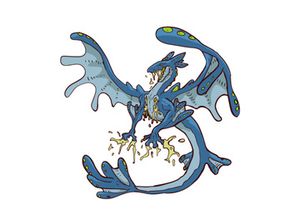 Set Fairy dragons Vector cartoon, Illustration dragon fly collection medieval mythology, fantasy isolated on white background.